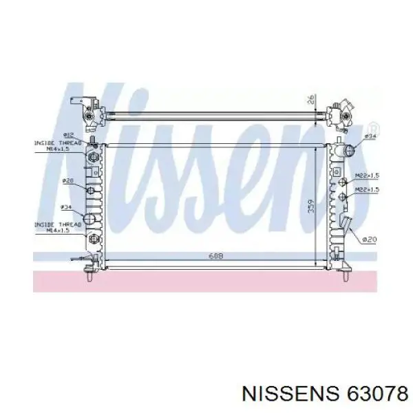 Радіатор 63078 Nissens