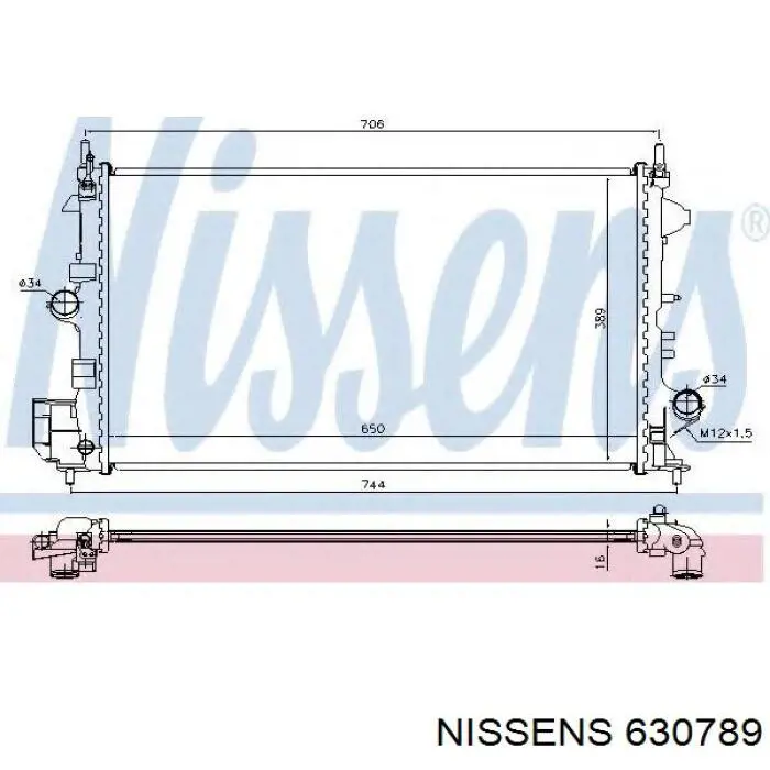 Радіатор 630789 Nissens