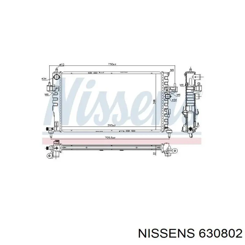 630802 Nissens Радіатор охолодження двигуна