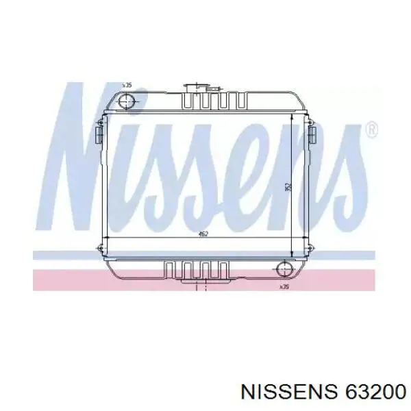 63200 Nissens радіатор охолодження двигуна