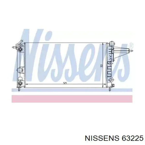 63225 Nissens радіатор охолодження двигуна