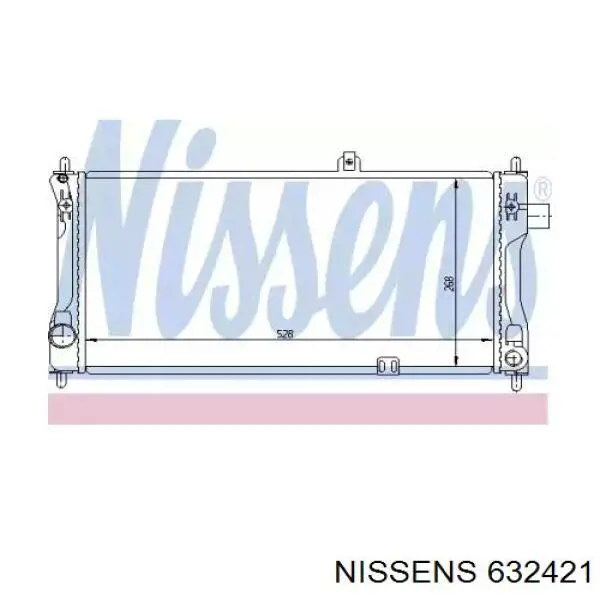 632421 Nissens радіатор охолодження двигуна