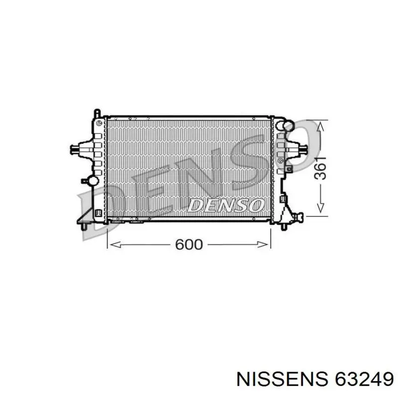Радіатор основний Nissens 63249 ціна, від 54.17 USD