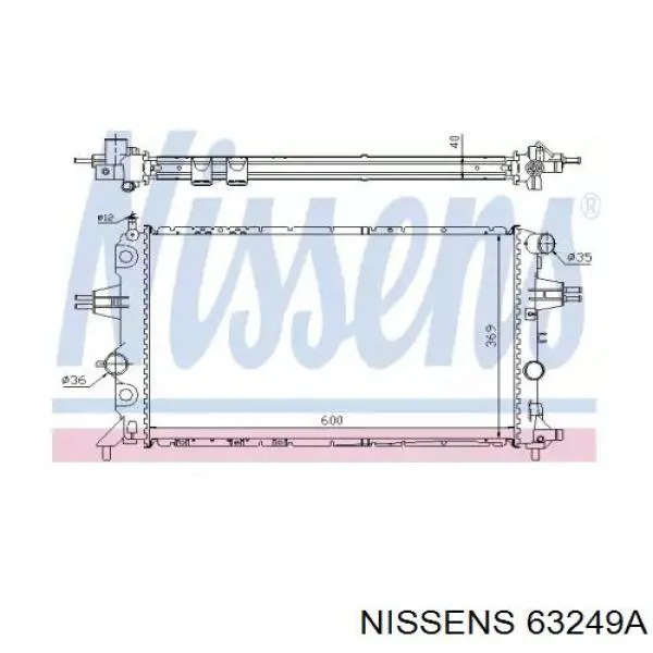 63249A Nissens радіатор охолодження двигуна