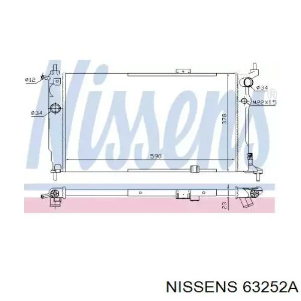 Радіатор 63252A Nissens