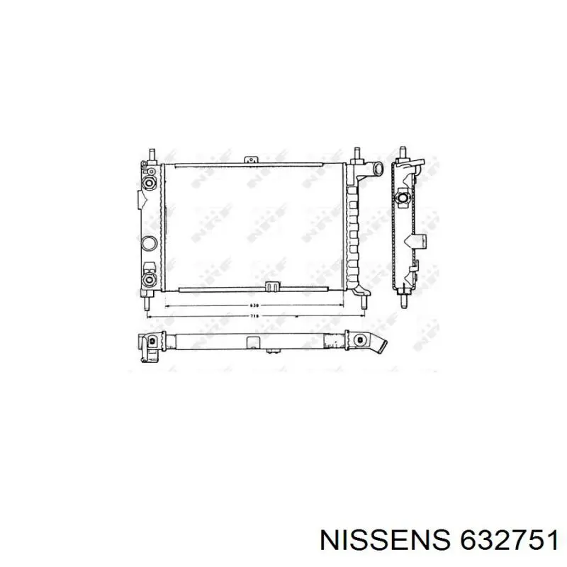 632751 Nissens радіатор охолодження двигуна