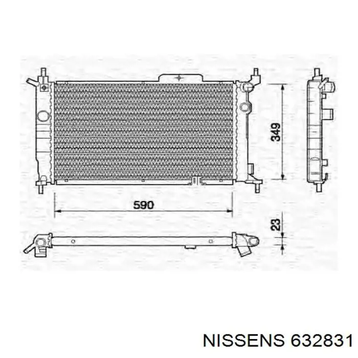 632831 Nissens радіатор охолодження двигуна