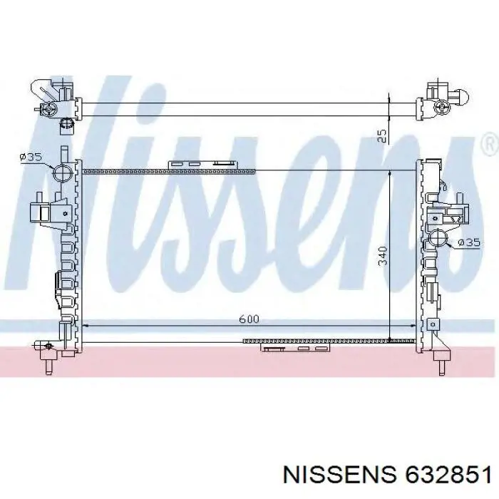 Радіатор 632851 Nissens