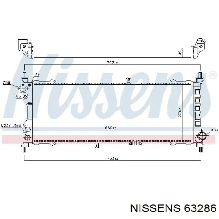 63286 Nissens Радіатор охолодження двигуна