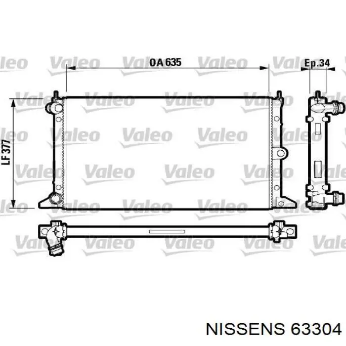 63304 Nissens Радіатор охолодження двигуна