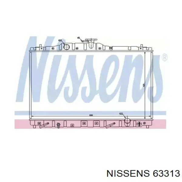 63313 Nissens радіатор охолодження двигуна
