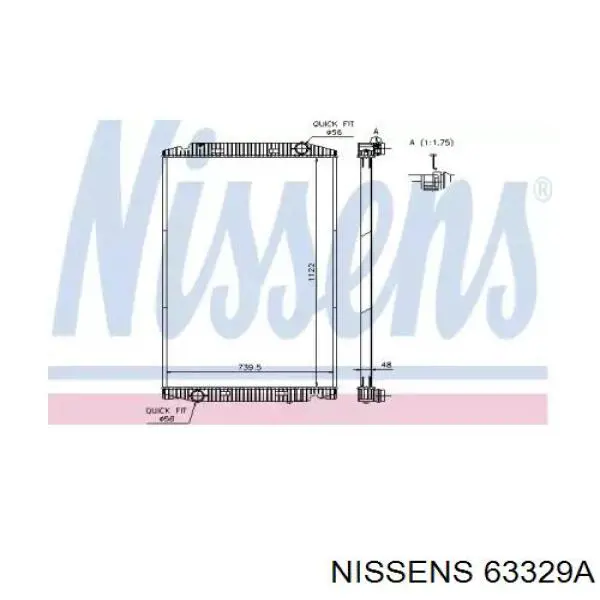 Радіатор охолодження Nissens 63329A