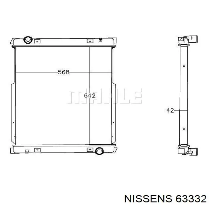 Радіатор основний Nissens 63332 ціна, від 238.16 USD