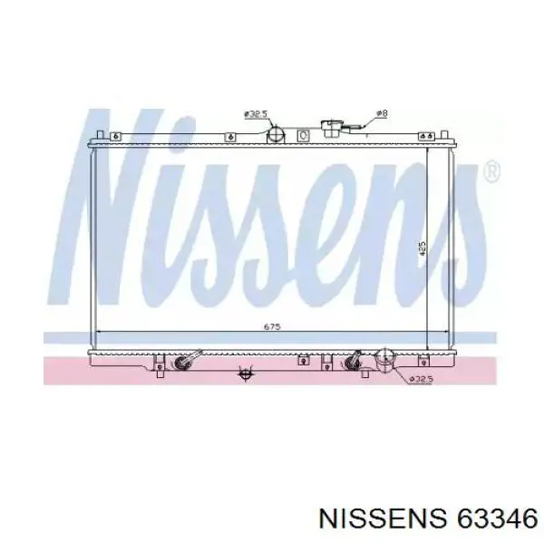 63346 Nissens радіатор охолодження двигуна