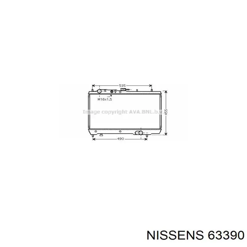 63390 Nissens Радіатор охолодження двигуна