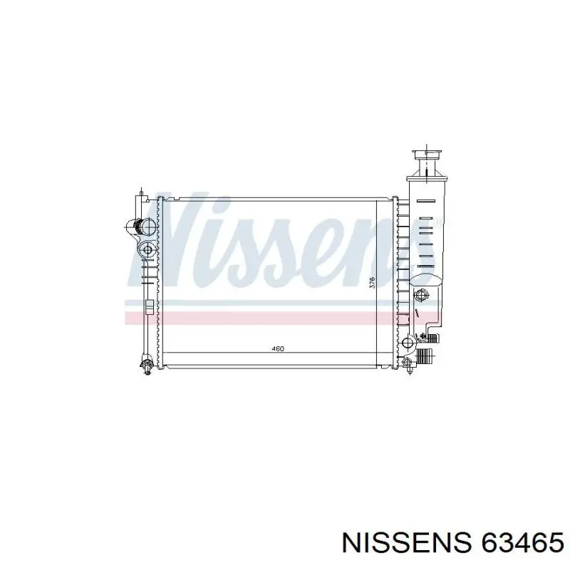63465 Nissens радіатор охолодження двигуна