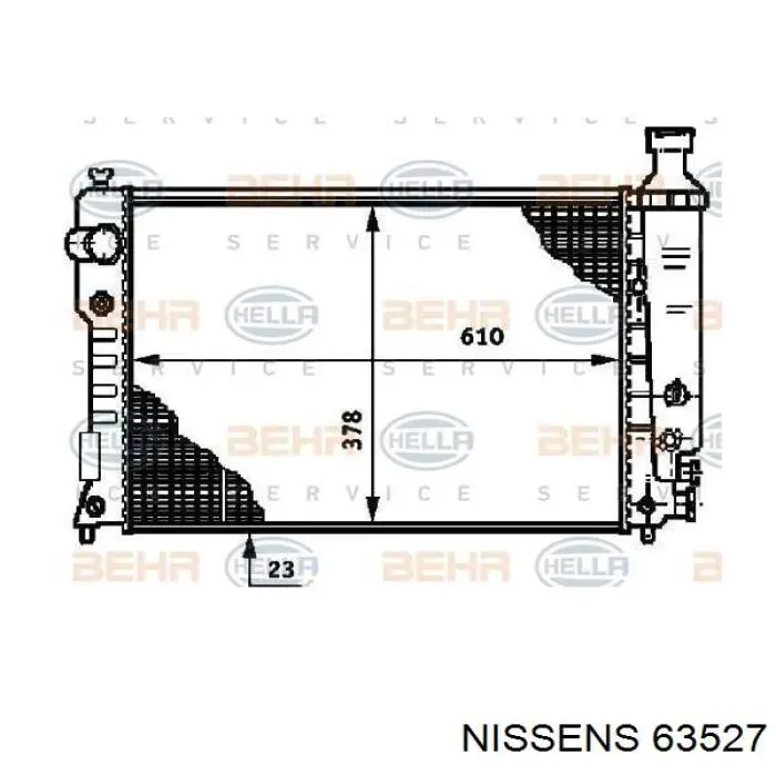 63527 Nissens радіатор охолодження двигуна