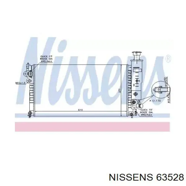 Радіатор основний Nissens 63528 ціна, від 74.03 USD