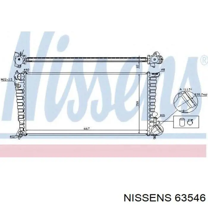 Радіатор основний Nissens 63546 ціна, від 29.13 USD