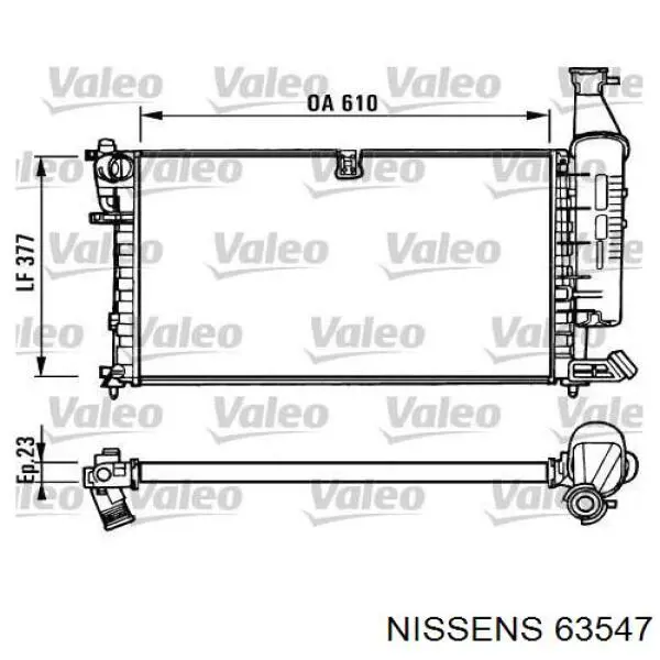 Радіатор основний Nissens 63547 ціна, від 57.29 USD
