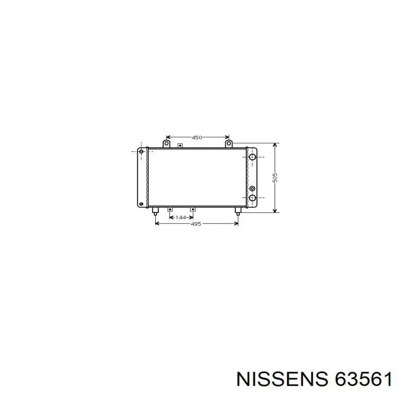 63561 Nissens радіатор охолодження двигуна