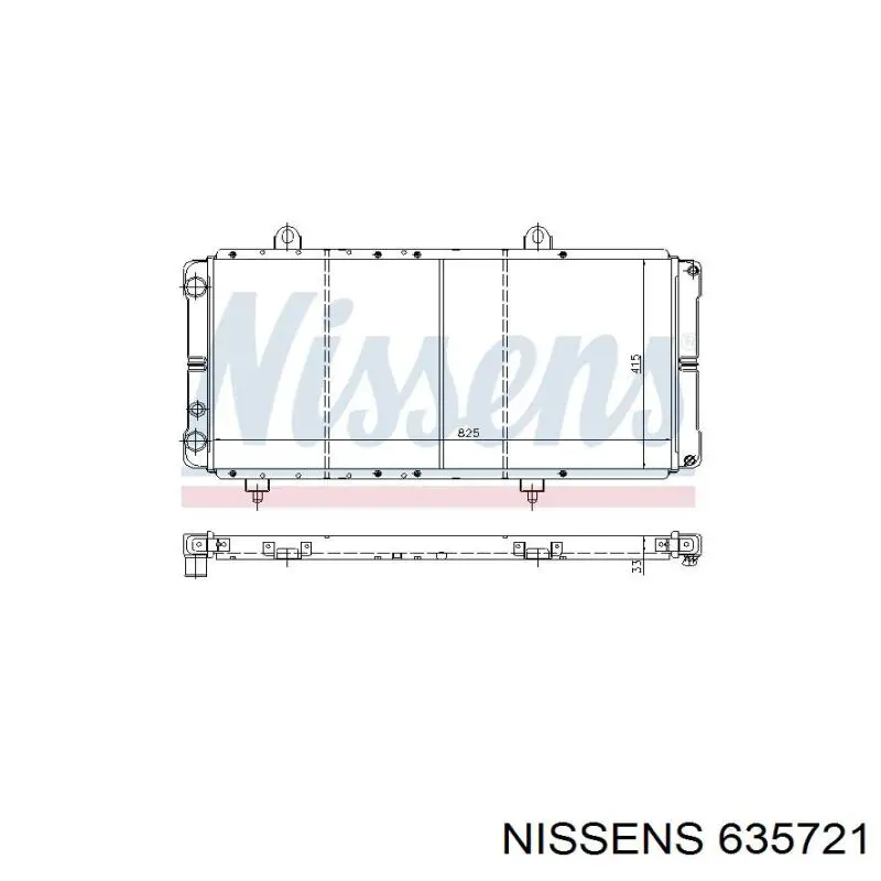 635721 Nissens радіатор охолодження двигуна