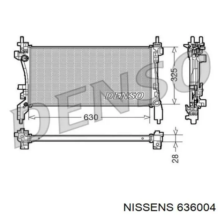 Радіатор основний Nissens 636004 ціна, від 109.98 USD