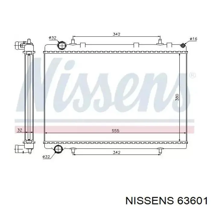 63601 Nissens радіатор охолодження двигуна