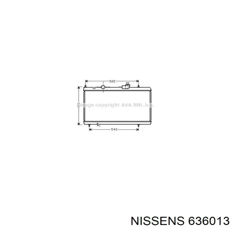 636013 Nissens радіатор охолодження двигуна