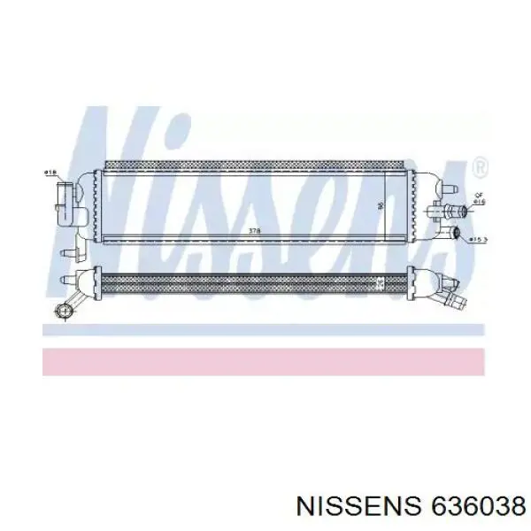 Радіатор основний Nissens 636038 ціна, від 259.18 USD