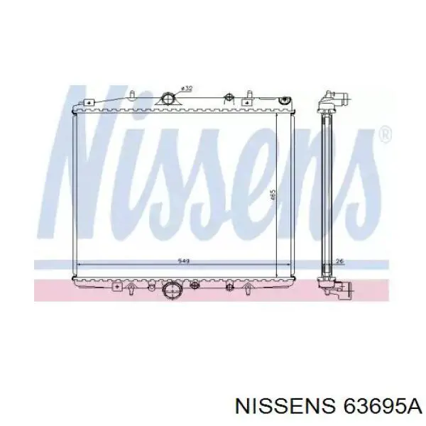 63695A Nissens радіатор охолодження двигуна