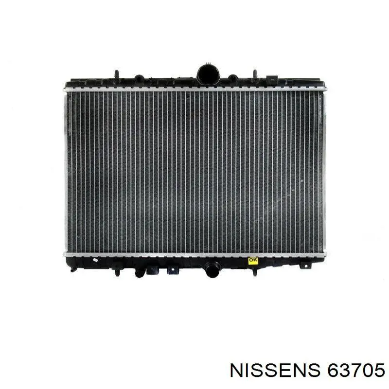 63705 Nissens радіатор охолодження двигуна