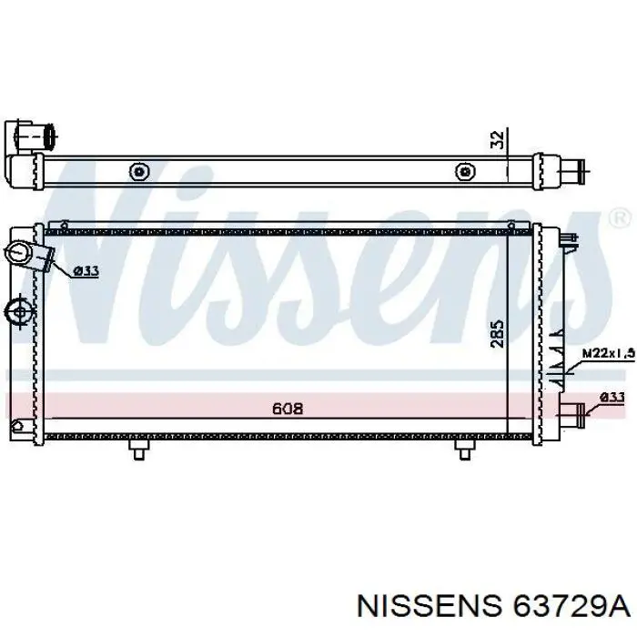 Радіатор охолодження Nissens 63729A
