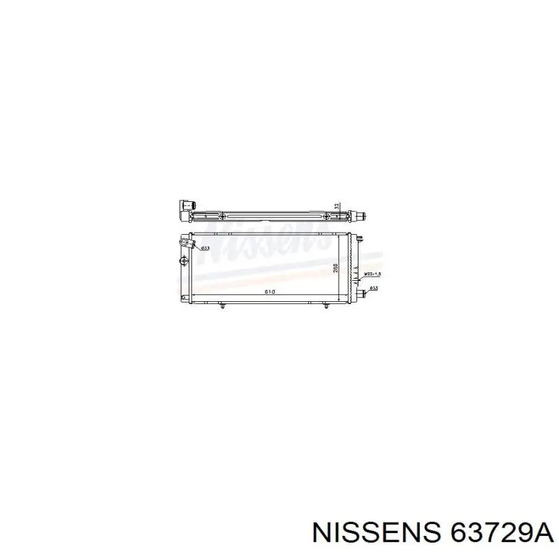 63729A Nissens Радіатор охолодження двигуна