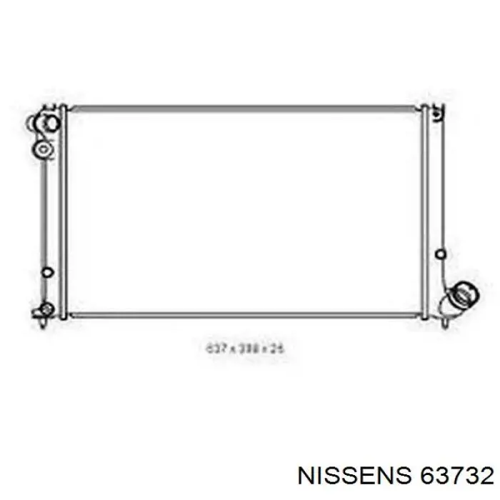 Купити 63732 Nissens Радіатор двигуна
