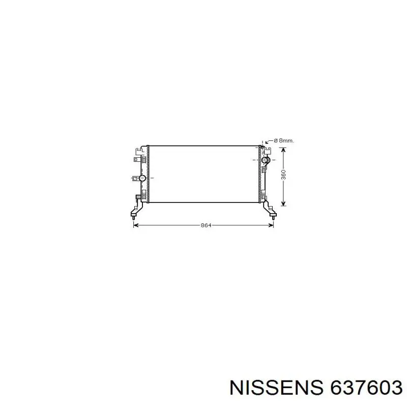 637603 Nissens радіатор охолодження двигуна