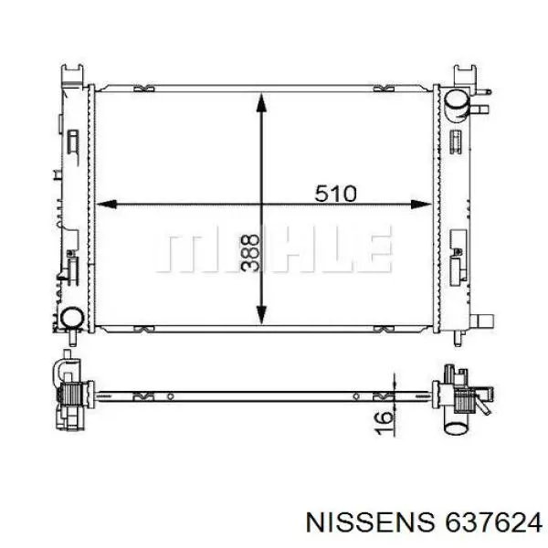 Радіатор 637624 Nissens