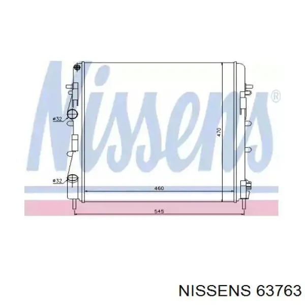 Радіатор основний Nissens 63763 ціна, від 66.90 USD