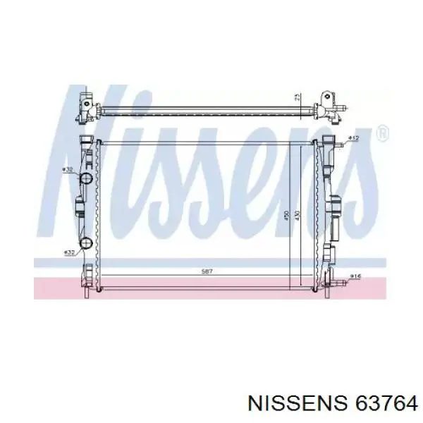 Радіатор 63764 Nissens