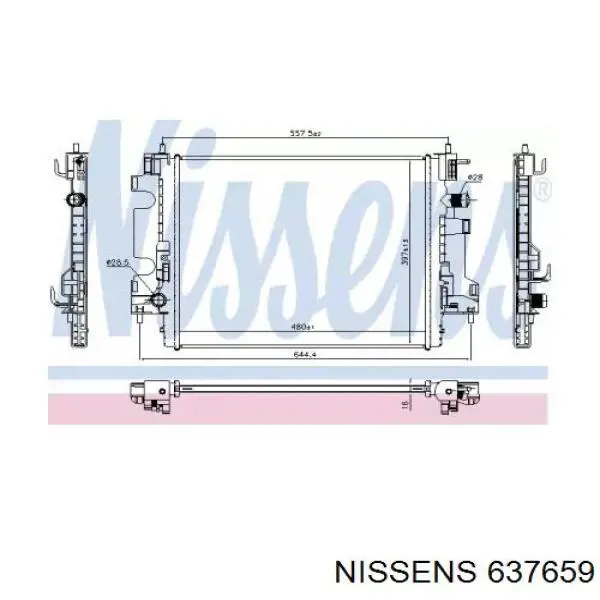 Купити A4535000103 Mercedes Радіатор двигуна
