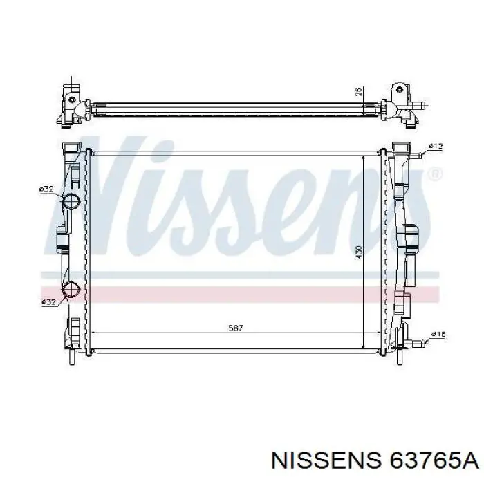 Радіатор охолодження Nissens 63765A