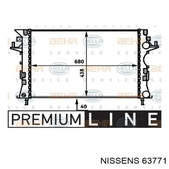 63771 Nissens радіатор охолодження двигуна