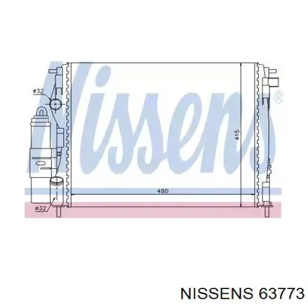 Радіатор 63773 Nissens