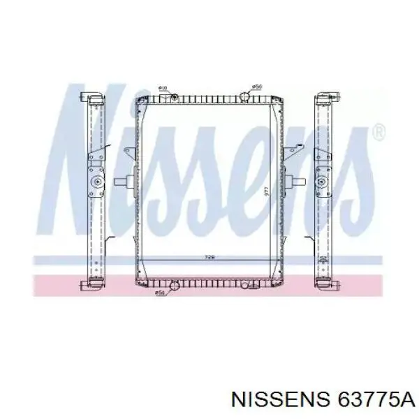 63775A Nissens Радіатор охолодження двигуна