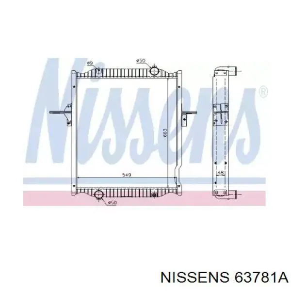 Купити 63781A Nissens Радіатор двигуна