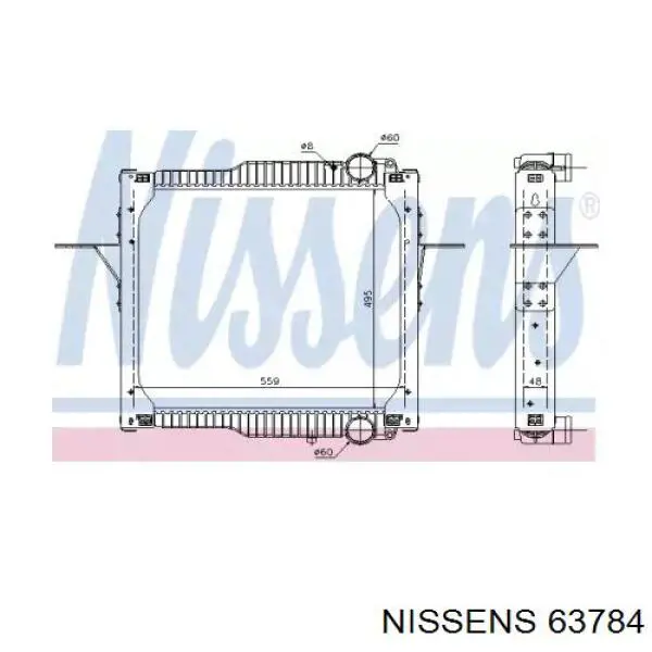 Купити 63784 Nissens Радіатор двигуна