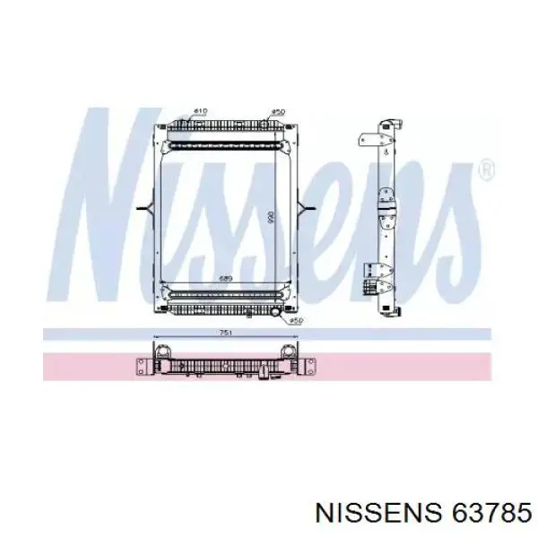 Купити 63785 Nissens Радіатор двигуна