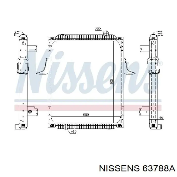 Радіатор основний Nissens 6378920 ціна, від 440.68 USD