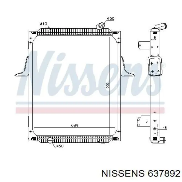 Купити 6378920 Nissens Радіатор двигуна