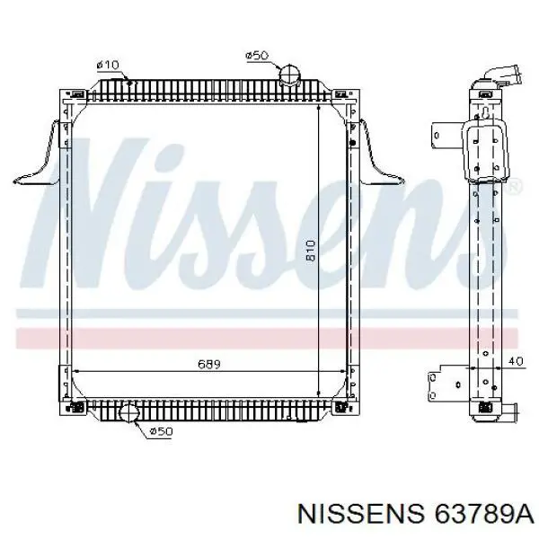 63789A Nissens радіатор охолодження двигуна